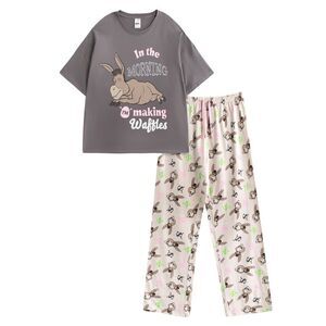 Shrek Womens/Ladies Donkey Short-Sleeved Long Pyjama Set / Multicolored